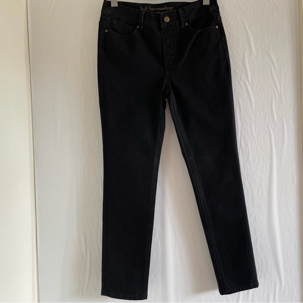 Soft Surroundings Black Skinny Jeans Size P XS
